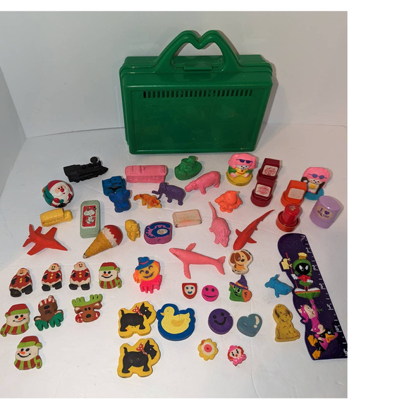 Vintage Lot Pencil Erasers Diener APII Collectible Lisa Frank Hallmark Snoopy - Picture 1 of 11
